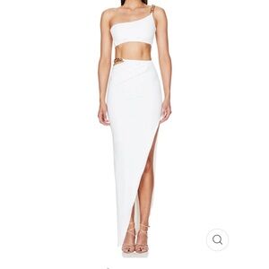 Nookie White Maxi Skirt